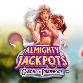 Almighty Jackpots: Garden of Persephone casino game by Novomatic – featured logo at Mostbet Casino
