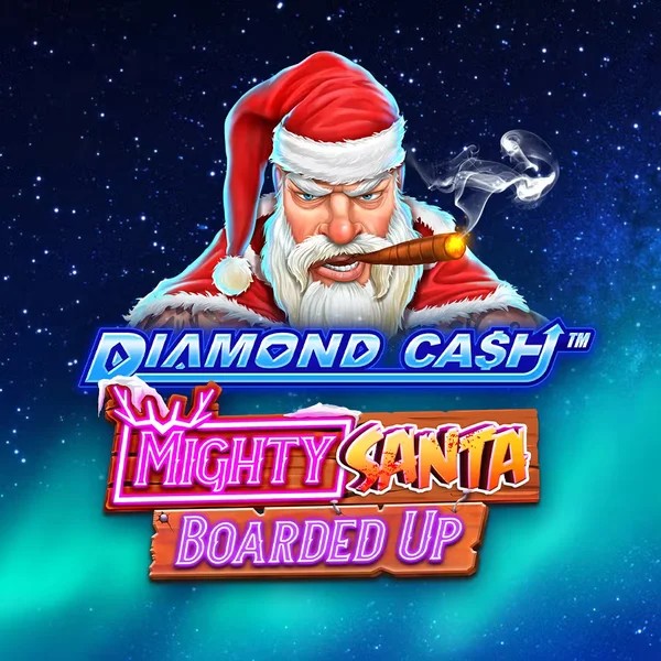 Slots logo of Diamond Cash Mighty Santa Boarded Up from Greentube at Mostbet Casino