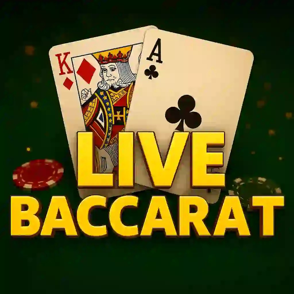Live Baccarat by Evolution, showcased at mostbetcasinoo.com – game logo