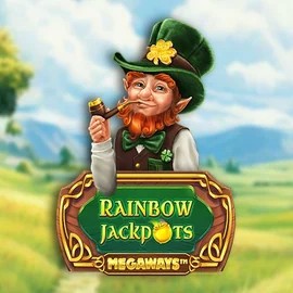 Rainbow Jackpots Megaways by Red Tiger Gaming, showcased at mostbetcasinoo.com – game logo